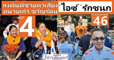 ่ ่ไอซ์ ่ รักชนก ลงพื้นช่วยหาเสียง ่ ทนายเก้า ่ ขวัญรัตน์ ผู้สมัคร สส.แพร่ พรรคประชาชน เขตหนึ่ง