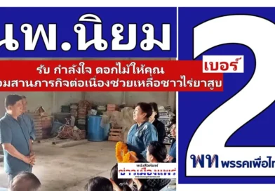 นพ.นิยม วิวรรธนดิฐกุล เบอร์ 2 พบกลุ่มชาวไร่ผู้ปลูกยาสูบ อำเภอร้องกวาง ที่มาพบปะและให้กำลังใจ